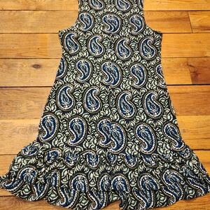 Tommy Hilfiger Strapless Dress - Blue and Green Paisley